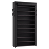 10 Tier Shoe Storage Rack with Dust Cover for Closets and Entryways