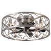 20-Inch Flush Mount Caged Ceiling Fan with Light and 6 Speed Remote