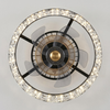 Flush Mount Modern Ceiling Fan with LED Light and Remote Control