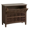 3-Tier Flip Drawer Shoe Cabinet with Doors and Rustic Finish