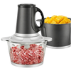 300W Dual 8-Cup Bowl Electric Food Processor with 3-Speed Control