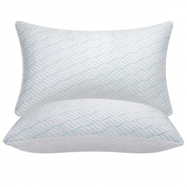Cooling Shredded Memory Foam Pillow Set with Adjustable Firmness