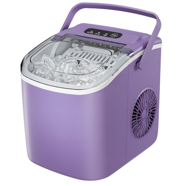Countertop Ice Maker 26lbs per day, Portable with Handle & Auto Clean