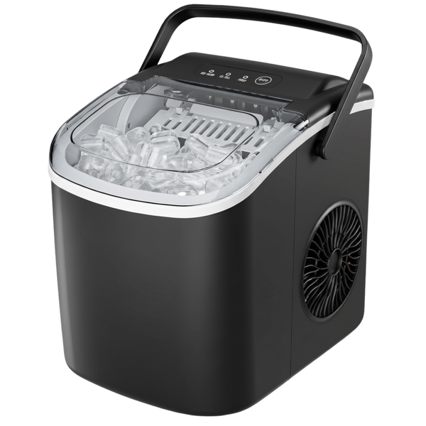 Countertop Ice Maker 26lbs per day, Portable with Handle & Auto Clean