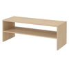 Two-Tier Shoe Organizer Wide Wood Storage Rack for Home Use, 24/28/32 in