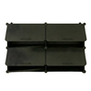 Tiered Cube Shoe Rack with Detachable Panels and Metal Frame