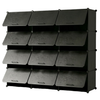 Tiered Cube Shoe Rack with Detachable Panels and Metal Frame