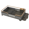 Expandable Stainless Steel Dish Rack with Drain Tray and Utensils Holder