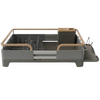 Expandable Stainless Steel Dish Rack with Drain Tray and Utensils Holder