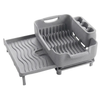 Expandable Over Sink Dish Rack with Drain Tray and Utensil Holder