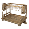 Two-Tier Dish Drying Rack with Drainboard and Utensil Holders