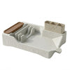 Dish Drying Rack with Drain Tray, Utensil Holder, and Cup Shelf