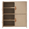 4-Tier Metal and Non-Woven Fabric Shoe Rack with Front Cover