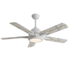 52-in Flush Mount Ceiling Fan with LED Light, Remote, App Control