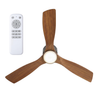 52 Inch Flush Mount Ceiling Fan with Remote, 6 Speeds Wood Blades