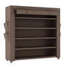 Covered 5 Tier Shoe Rack Storage Organizer for Closet Entryway
