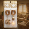 Ceiling Fan Pull Chain Set with Vintage Look Pendants and Metal Chain