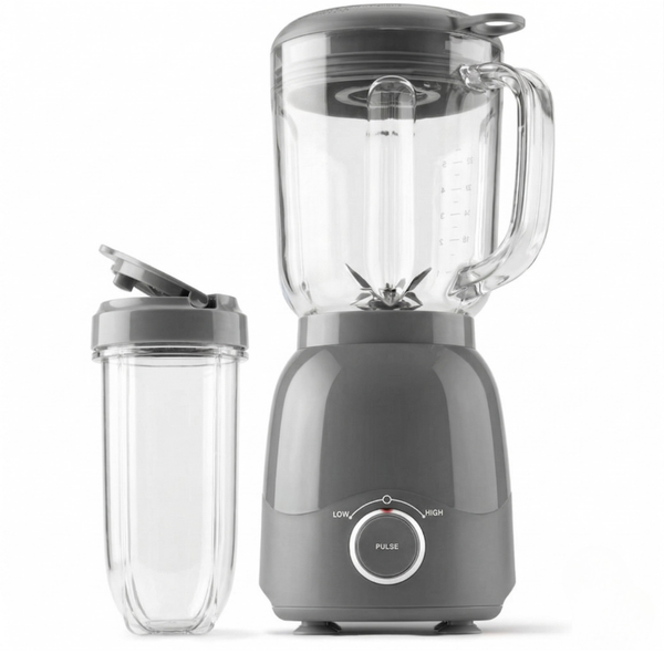 600W Compact Multi-Use Blender Set 48oz Pitcher with 16oz To-Go Cup