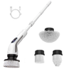Electric Spin Scrubber with Extendable Handle and 4 Brush Heads