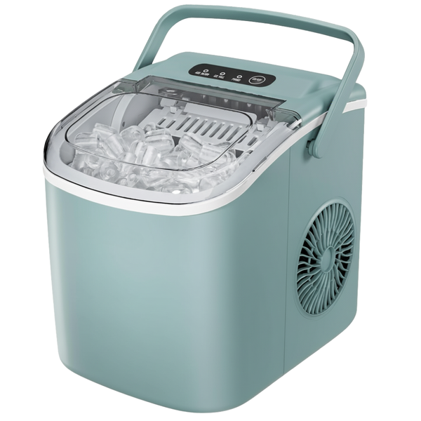 Countertop Ice Maker 26lbs per day, Portable with Handle & Auto Clean