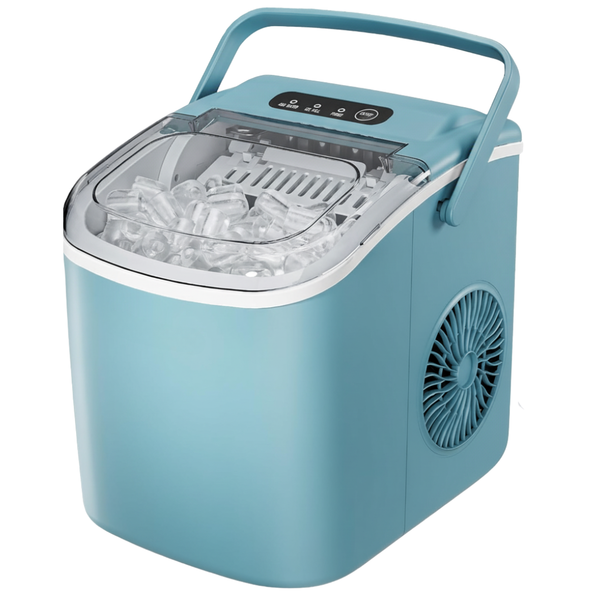 Countertop Ice Maker 26lbs per day, Portable with Handle & Auto Clean