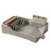 Dish Drying Rack with Drain Tray, Utensil Holder, and Cup Shelf