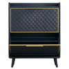 Modern Shoe Storage Cabinet with Flip Drawers and Quilted Panels