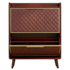 Modern Shoe Storage Cabinet with Flip Drawers and Quilted Panels