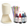Shaved Ice Machine Party Kit with 3-Flavors Syrup, Cups, and Straws