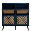 Four Flip-Front Drawer Shoe Cabinet with Adjustable Storage Shelves