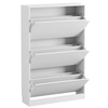Slim Shoe Cabinet with 3 Flip Drawers Narrow Entryway Storage