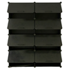 Tiered Cube Shoe Rack with Detachable Panels and Metal Frame