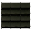 Tiered Cube Shoe Rack with Detachable Panels and Metal Frame