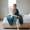 Weighted Blanket with 7 Layer Cooling Glass Beads and 16 Loop Design