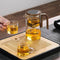 Glass Teapot with Magnetic One-click Filter -Tea infuser With Wooden Handle